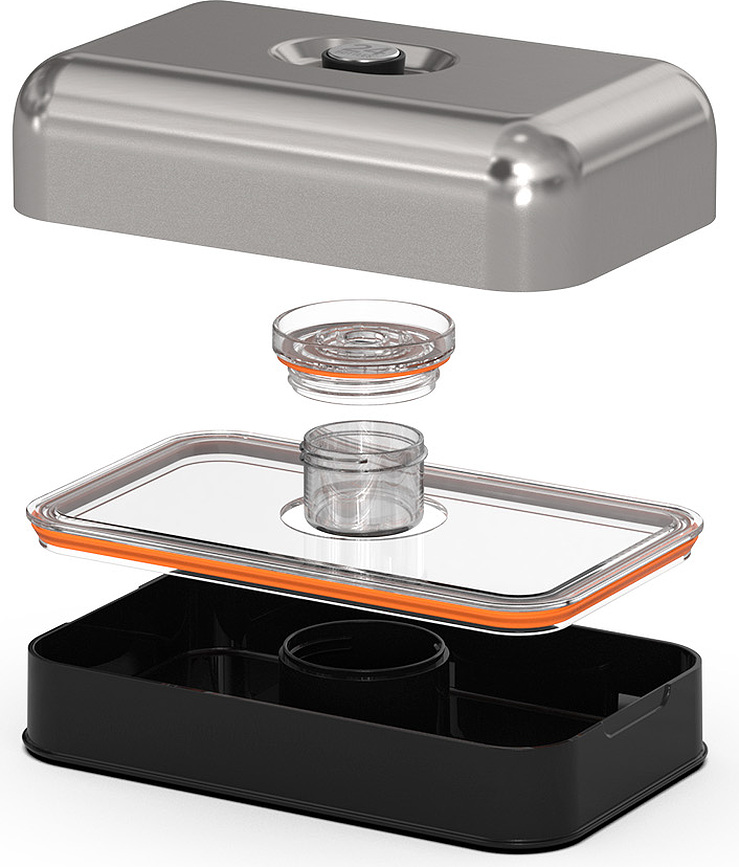 24Bottles Basic Δοχείο Φαγητού, μαύρο