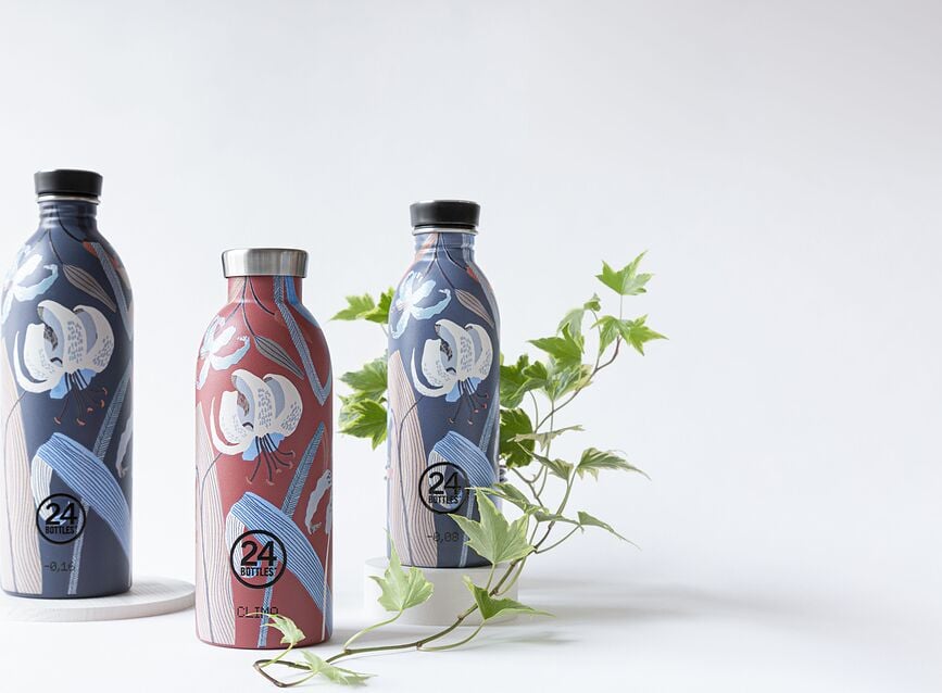 Botella Urban Bottle Acqua Fiorita, 500 ml, diseño floral