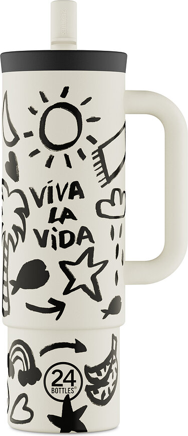 Straw Viva la Vida Termo lonček s slamico, 800 ml