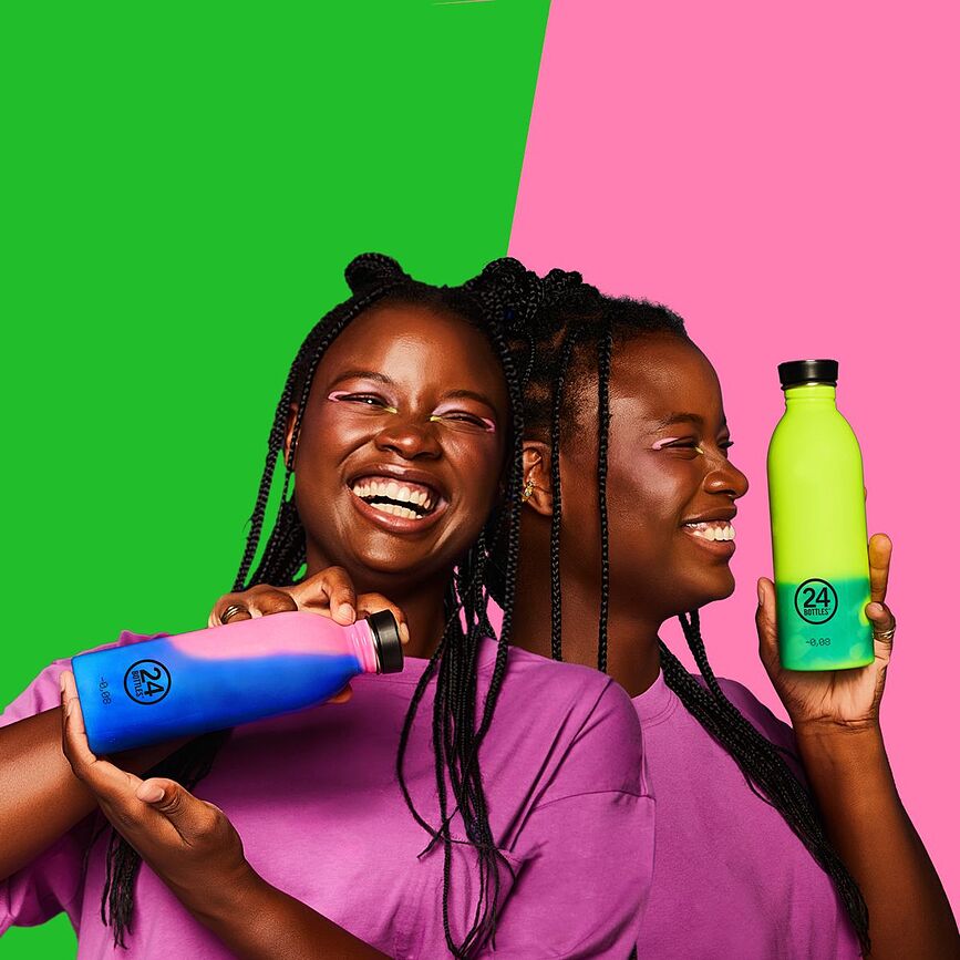 Urban Bottle Reactive Παγούρι, 500 ml, ροζ-μπλε