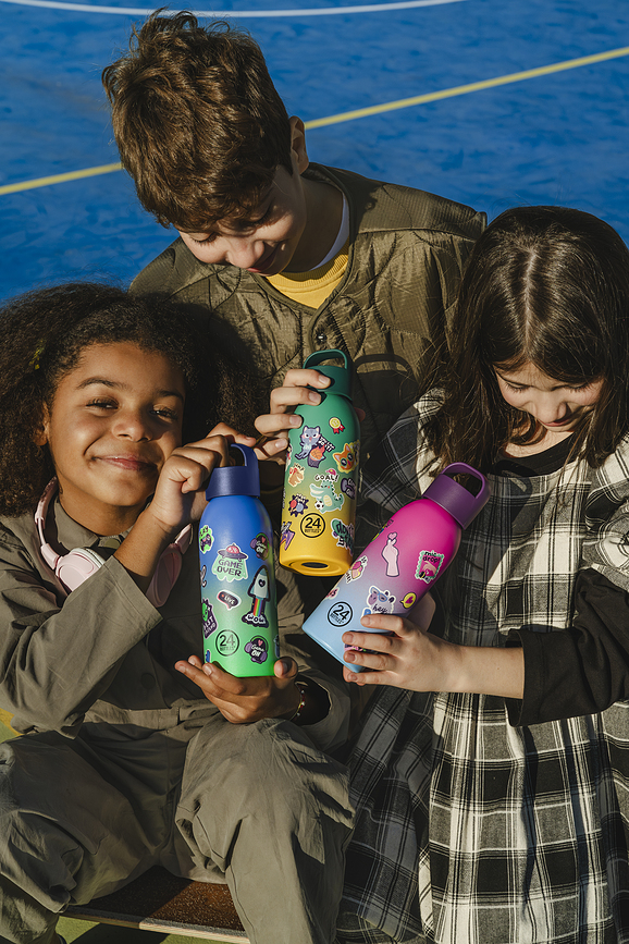 Young Bottle Drip Squad termoflaske 500 ml, rosa-blå