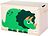 3 Sprouts Bac de rangement avec couvercle, triceratops