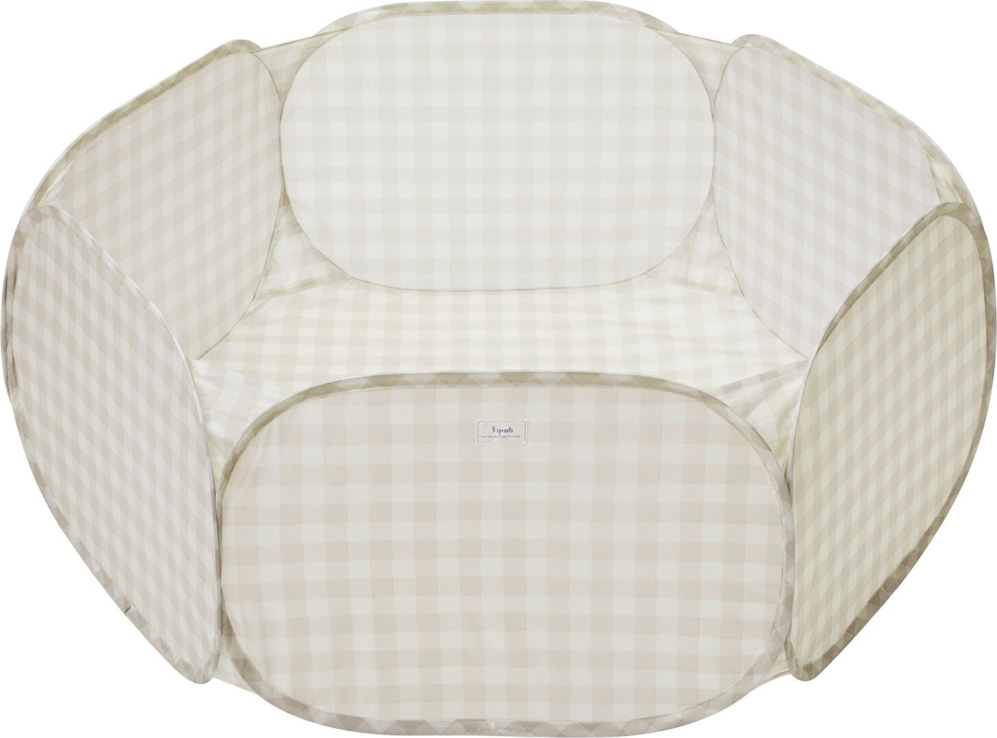 3 Sprouts Bällebad kariert, beige