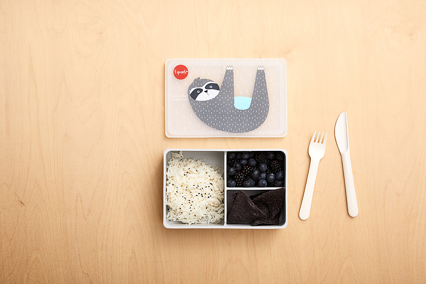 3 Sprouts Boîte Repas motif yéti, en silicone
