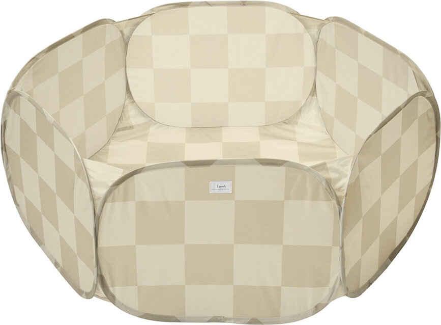 3 Sprouts bollhav, schackrutigt beige