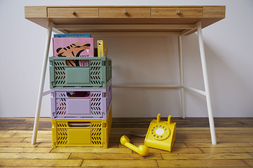 3 Sprouts Kutija za igračke sklopiva L ružičasta