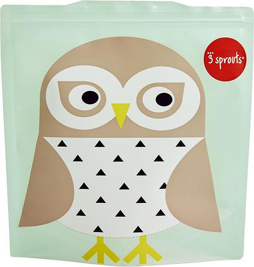 3 Sprouts Sandwich bags owl 2 pcs