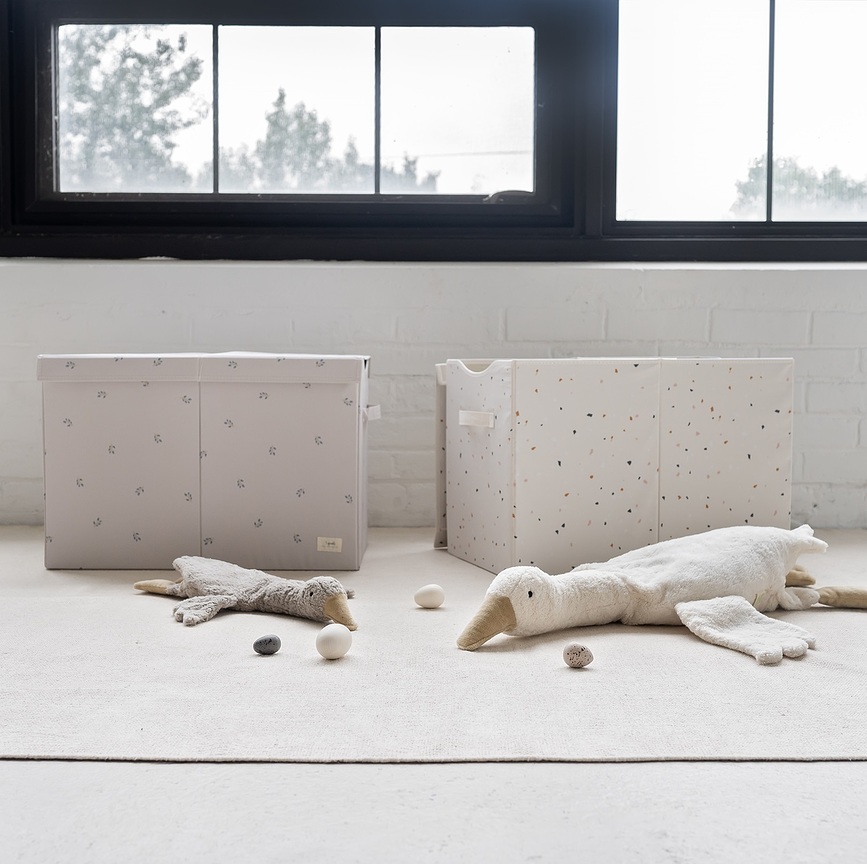 Blueberry Škatla za shranjevanje s pokrovom, taupe