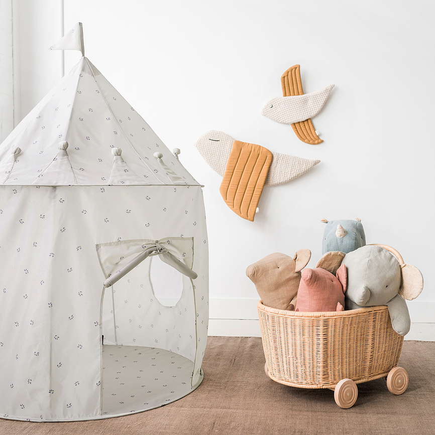 Blueberry Šotor za otroke, taupe, recikliran material