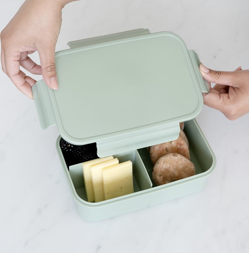 Boîte Bento, recyclée, couleur sable