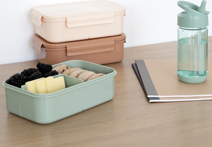 Boîte Bento, recyclée, couleur sable