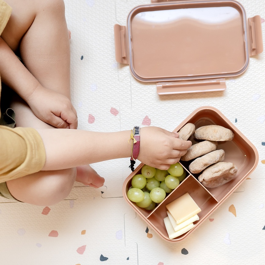 Boîte Bento, recyclée, couleur sable