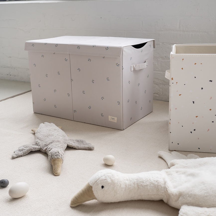 Caja de Almacenamiento con tapa Blueberry, taupe