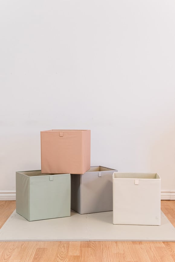 Caja de Almacenamiento Solid, gris claro