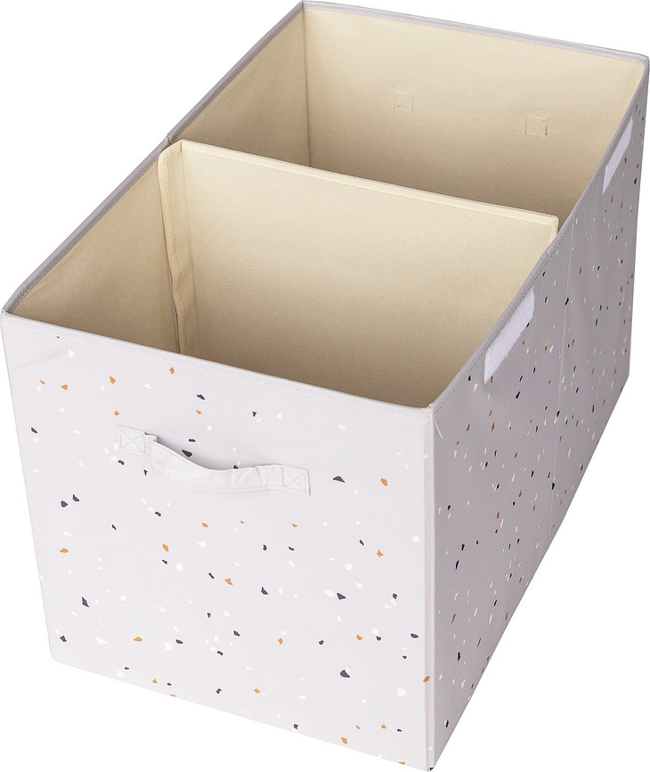 Caja de almacenamiento Terrazzo, verde claro, con tapa