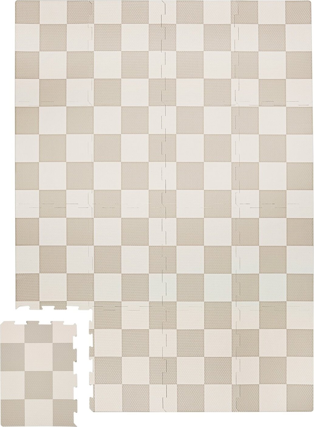 Eva Spielmatte Schachbrettmuster 123 x 171 cm, beige