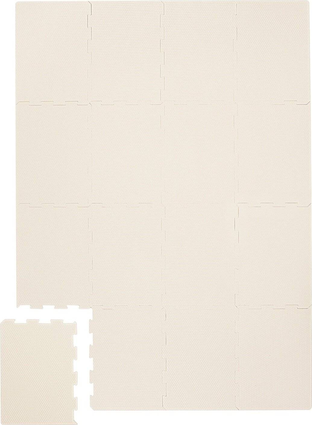 Eva Spielmatte Schachbrettmuster 123 x 171 cm, cremefarben