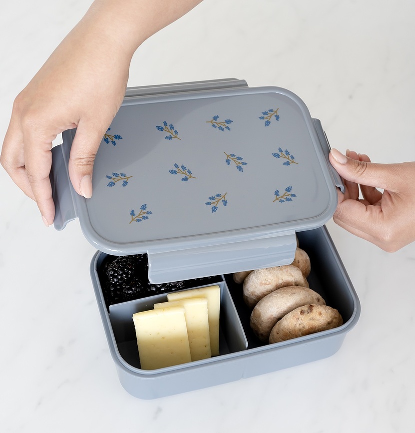 Fiambrera Bento Blueberry, reciclada, azul