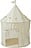 Gingham Kid's play tent beige recycled