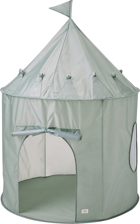 Gingham Kindertent groen, gerecycled