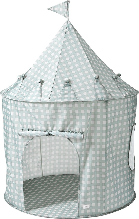 Gingham Kinderzelt blau recycelt