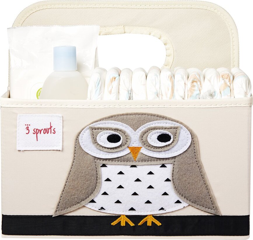 Organizador para pañales 3 Sprouts, rectangular, diseño de ballena