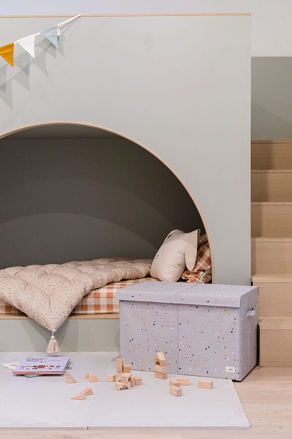 Terrazzo Kutija za pohranu s poklopcem svijetlozelena