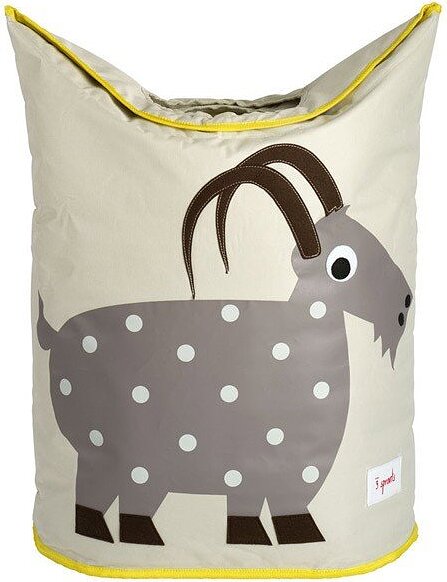 3 Sprouts Panier à Linge, motif chèvre