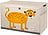 Caja Organizadora con tapa 3 Sprouts, estampado de leopardo