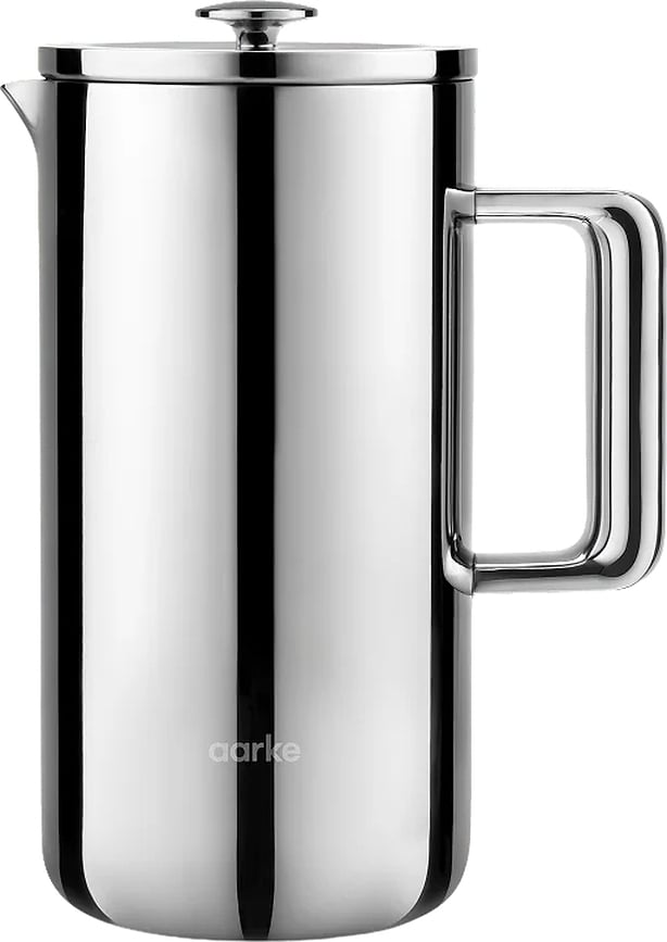 Cafetera de Émbolo de acero inoxidable Aarke, 1 l, acabado brillante