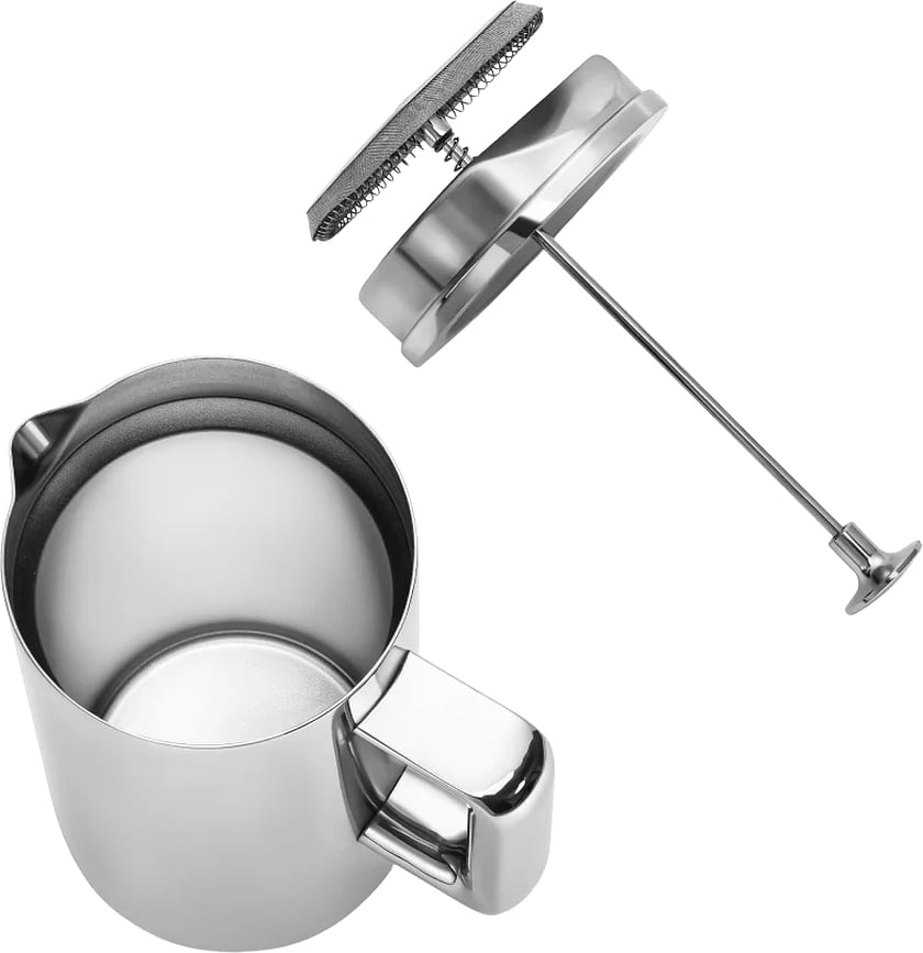 Cafetera de Émbolo de acero inoxidable Aarke, 1 l, acabado brillante