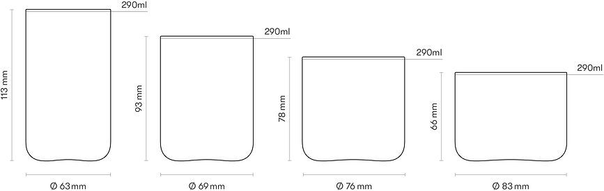 Vasos Aarke, 4 unidades