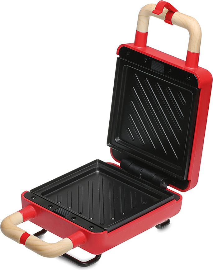 ADE Grille-sandwich Gaufrier, blanc, avec plaques antiadhésives en Téflon