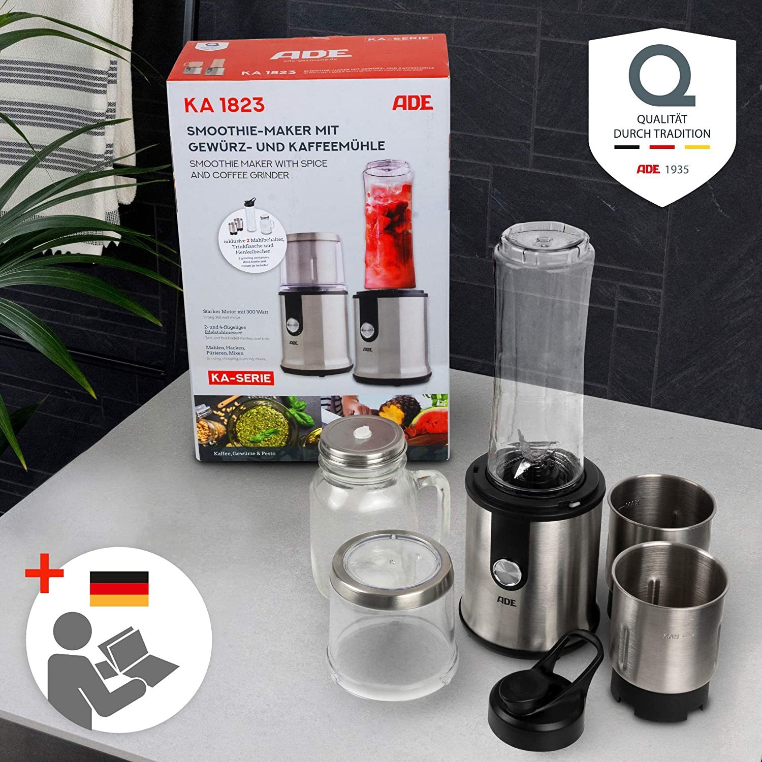 Ade Blender and grinder accessories 2in1 - ADE KA1823