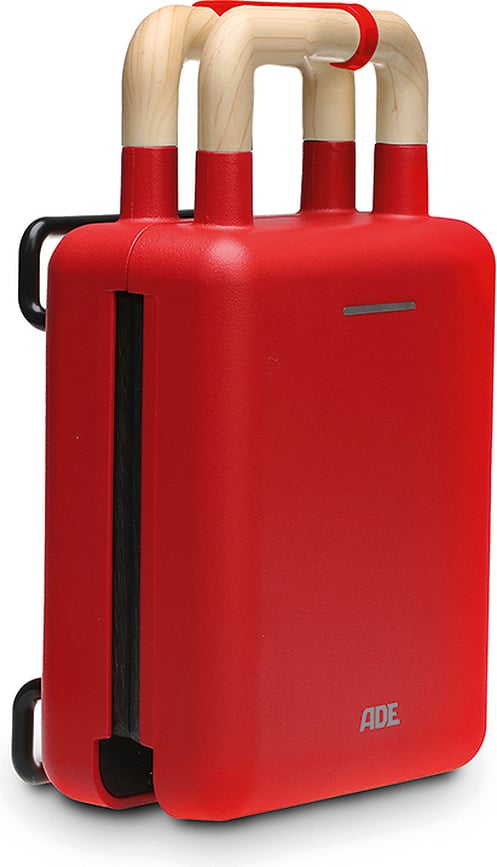 ADE Aparat za sendviče in vaflje, bel, s teflonskimi ploščami