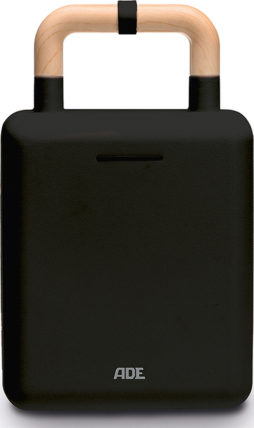 ADE Τοστιέρα-Βαφλιέρα, μαύρη, με αντικολλητικές πλάκες τεφλόν