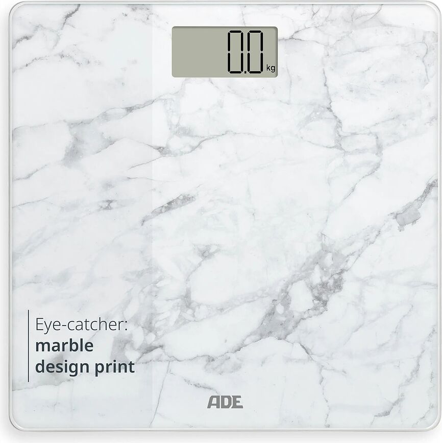 Báscula de Baño Amina, diseño de mármol blanco