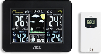 Laikapstākļu stacija ADE ar bezvadu āra sensoru
