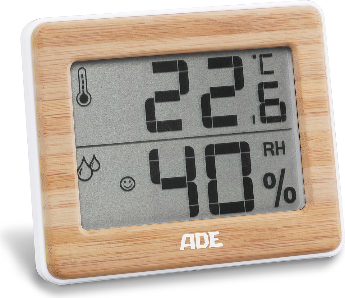 Termohygrometer ADE z bambusového dreva