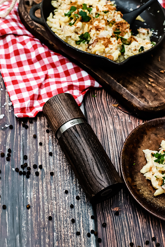 Antique Moulin à sel et à poivre 15 cm, marron