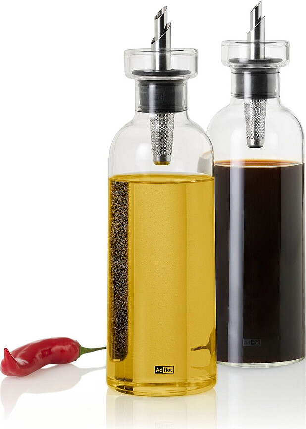 Aroma Pour Dozatori za ulje i ocat 300 ml prozirni sa stalkom Set od 3 dijela