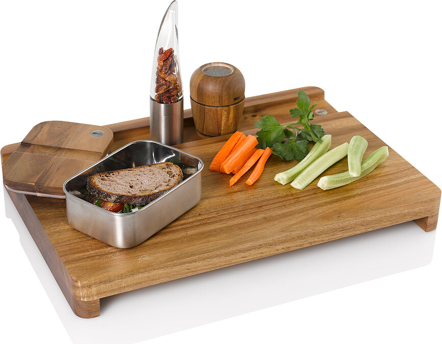 Cotto Planche à Découper avec boîte à lunch, Set 2 pièces