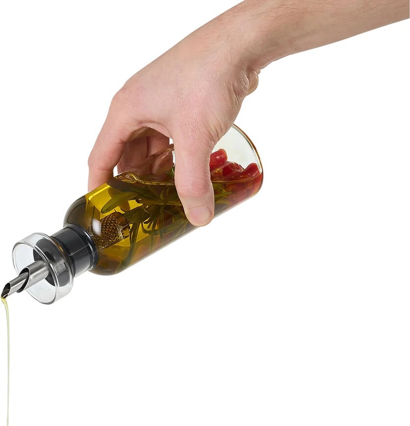 Dosificador para aceite y vinagre Aroma Pour, 120 ml, transparente