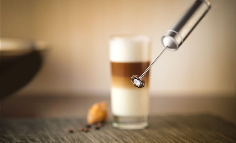 Espumador de leche Rapido, negro