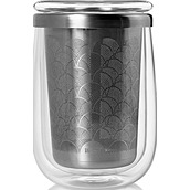 Fusion Glass Tea cup with fiter for brewing tea