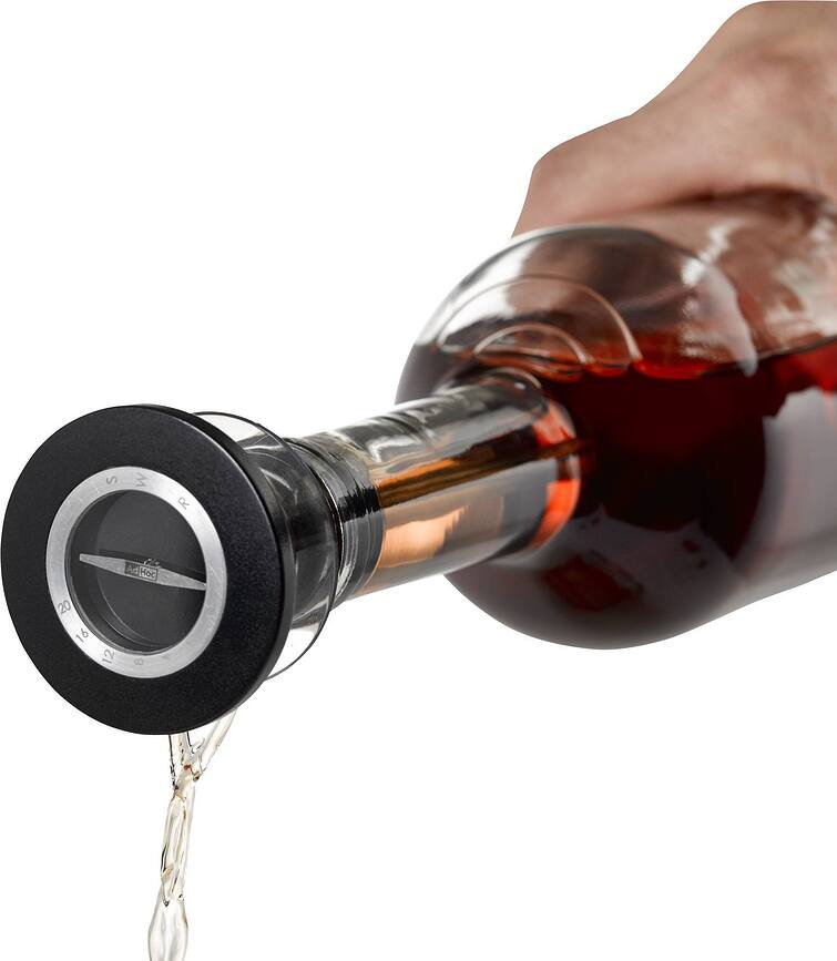 Gusto Termometar za Vino 3u1 s čepom i lijevkom proziran