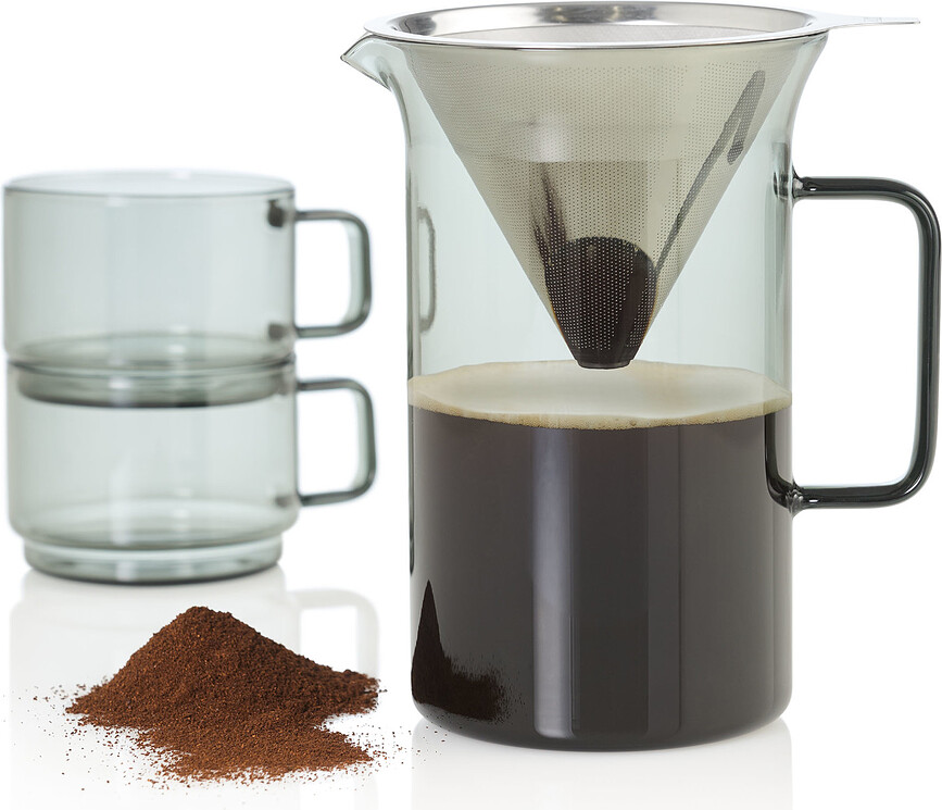 Impact Cafetière à filtre 600 ml, gris transparent