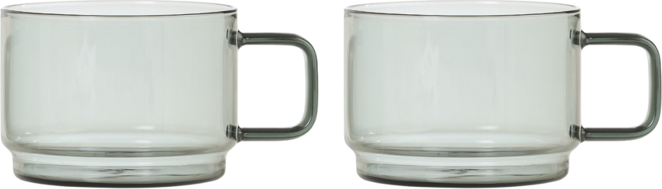 Impact Kaffeetassen 300 ml, transparent grau, 2 St.