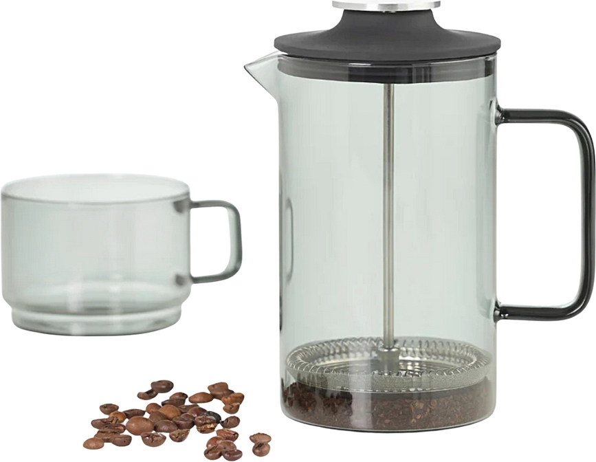 Impact French Press za kavo, 600 ml, prozoren siv