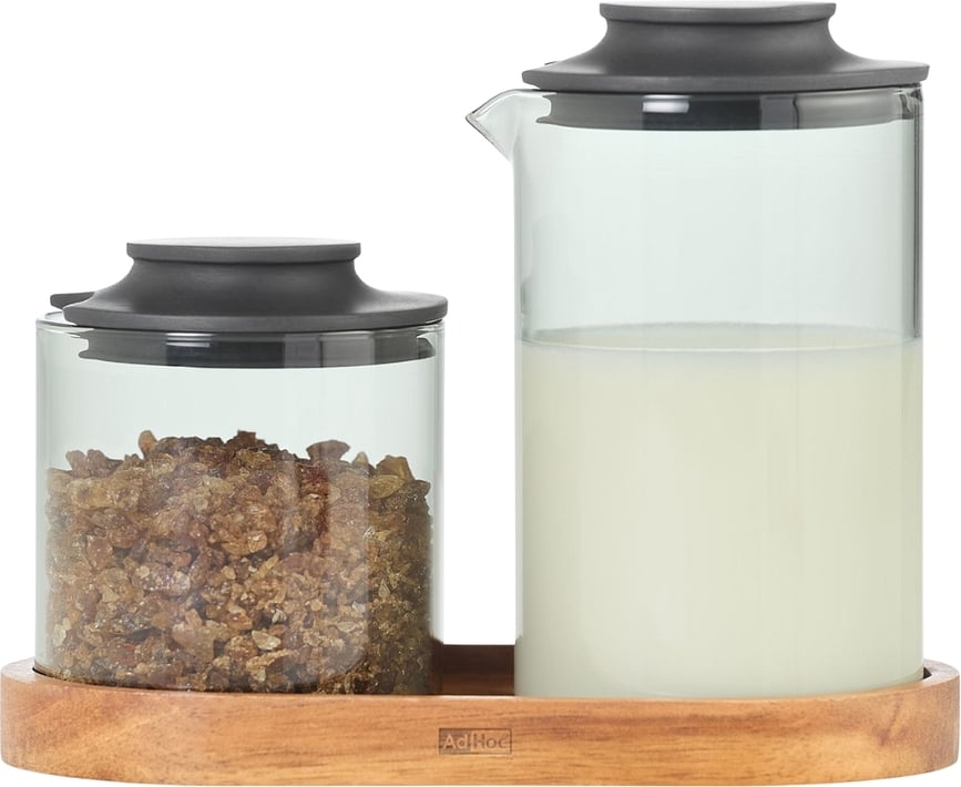 Juego de Lechera y Azucarero Impact, con bandeja, Set de 3 piezas